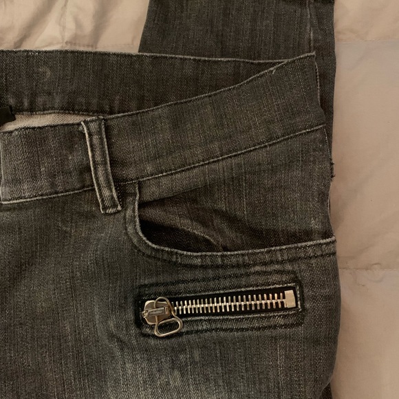 Balmain Gray Cotton Blend Jeans - Picture 2 of 14